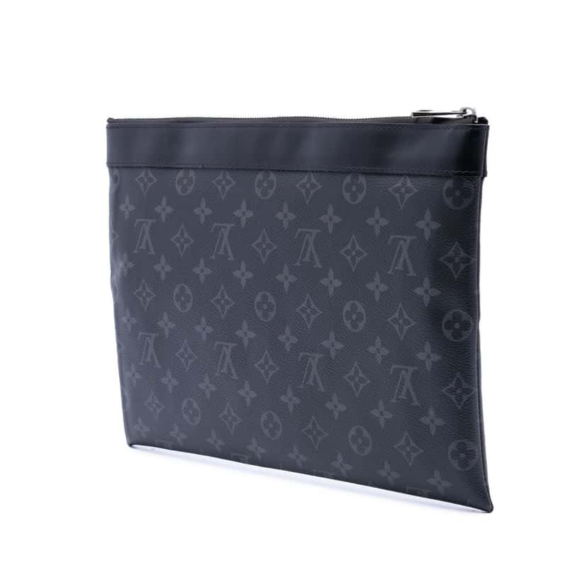 Louis Vuitton Monogram Eclipse Discovery Pochette GM Black Very good condition - Back View