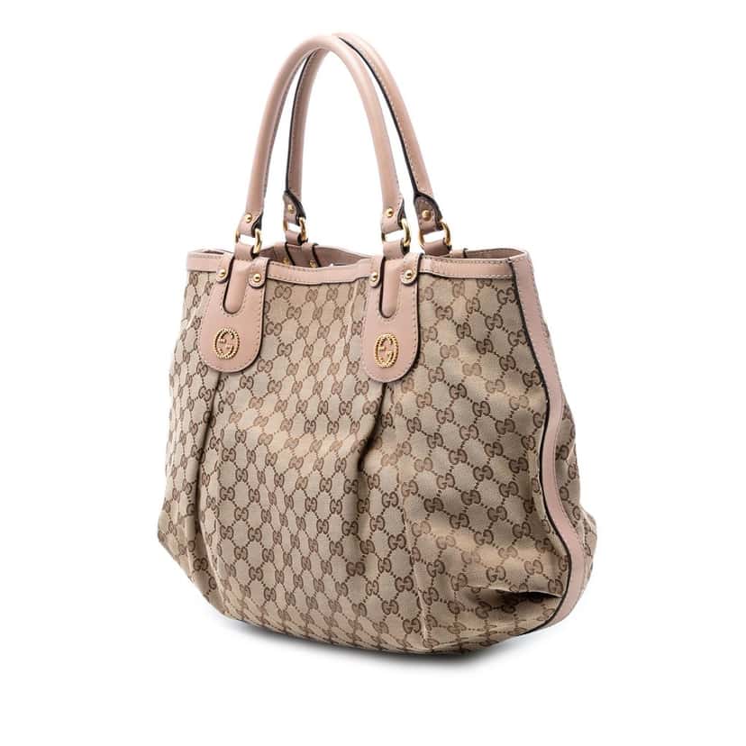 Gucci Large GG Canvas Scarlett Tote Beige Very good condition - Back View