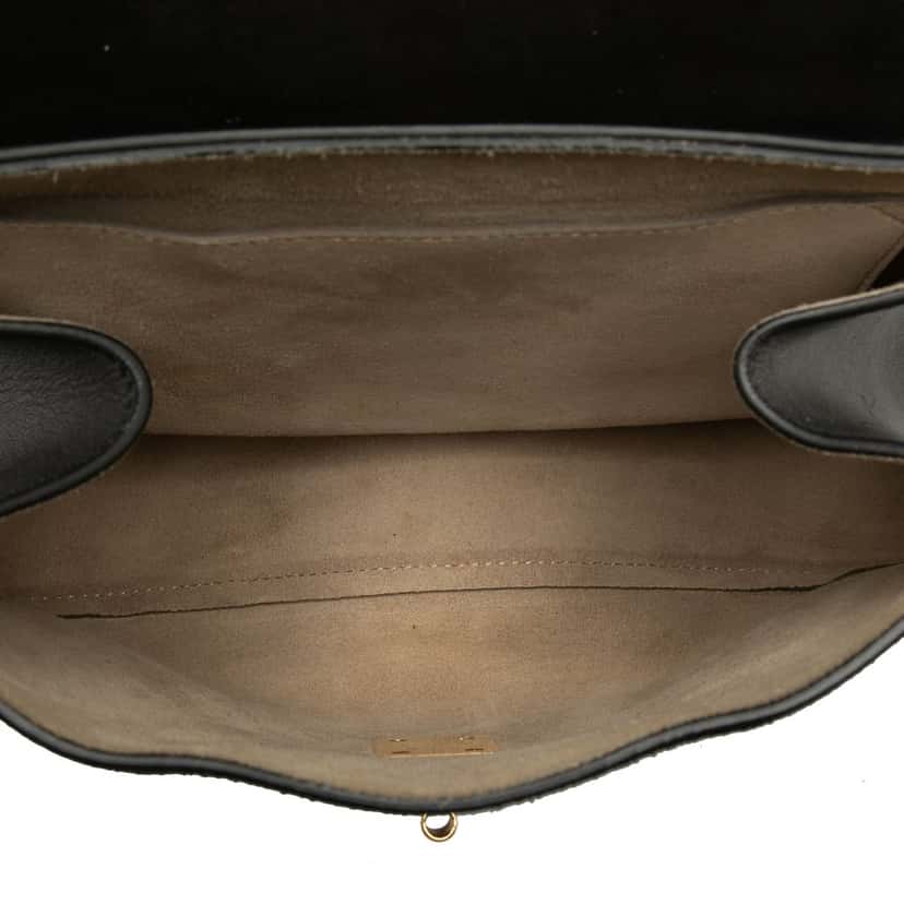 Chloé Medium Suede and Calfskin Drew Crossbody Black Leather Very good condition - Model View