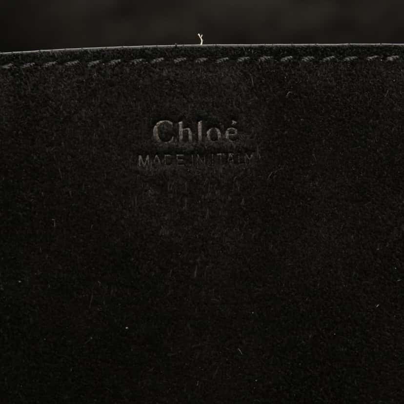 Chloé Medium Suede and Calfskin Drew Crossbody Black Leather Very good condition - Box View