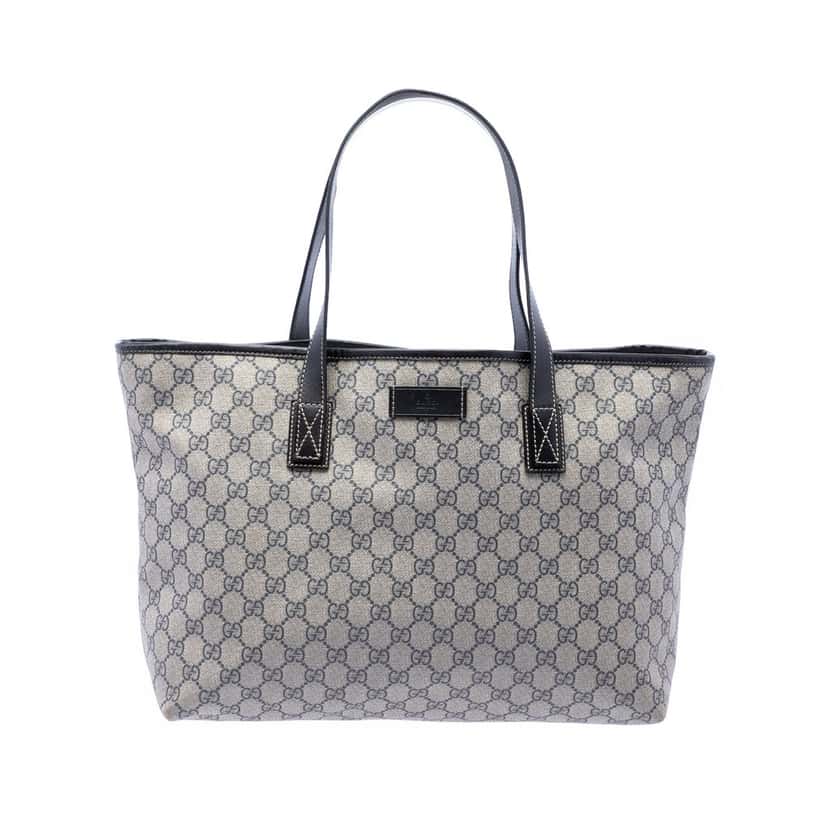 Gucci Medium GG Supreme Zippered Tote Beige Very good condition - Front View
