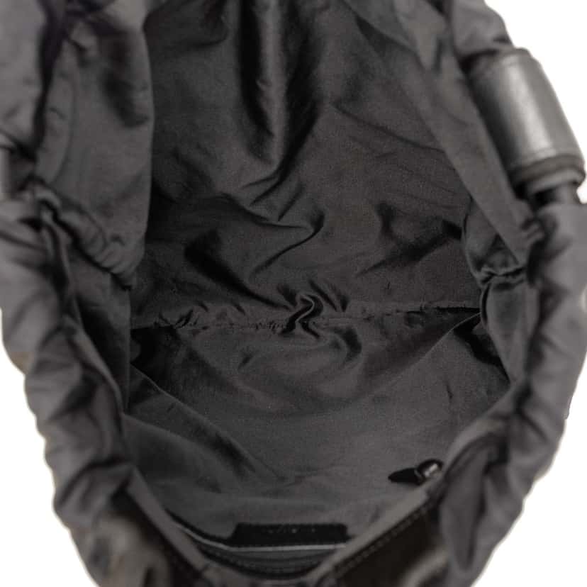 Givenchy Leather and Nylon MC3 Drawstring Backpack Black Leather Very good condition - Model View