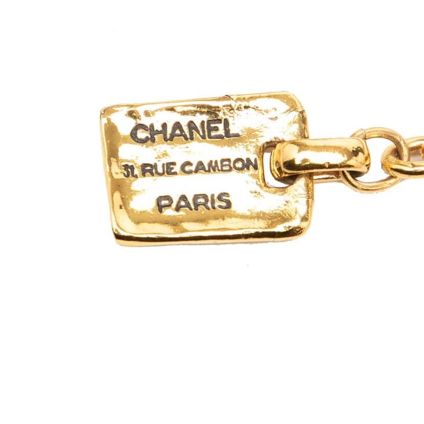 Chanel CC Gold Plated 31 Rue Cambon Medallion Chain Belt Gold Metal Very good condition - Back View