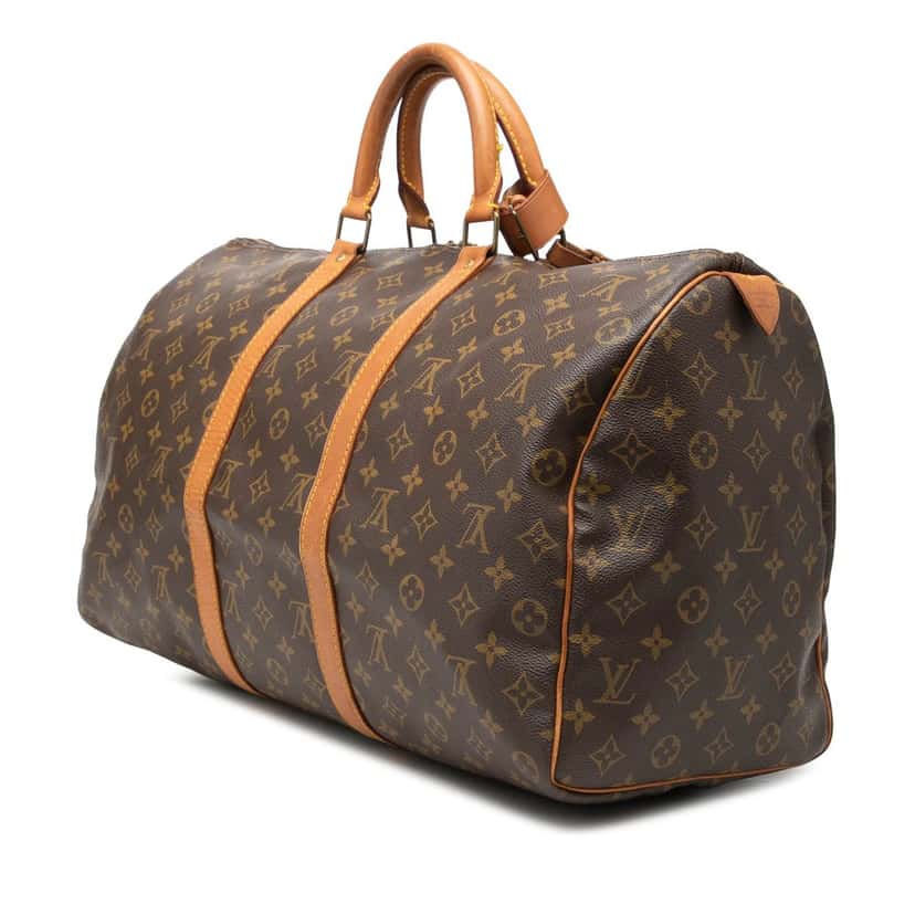 Louis Vuitton Monogram Keepall 50 Brown Good condition - Back View