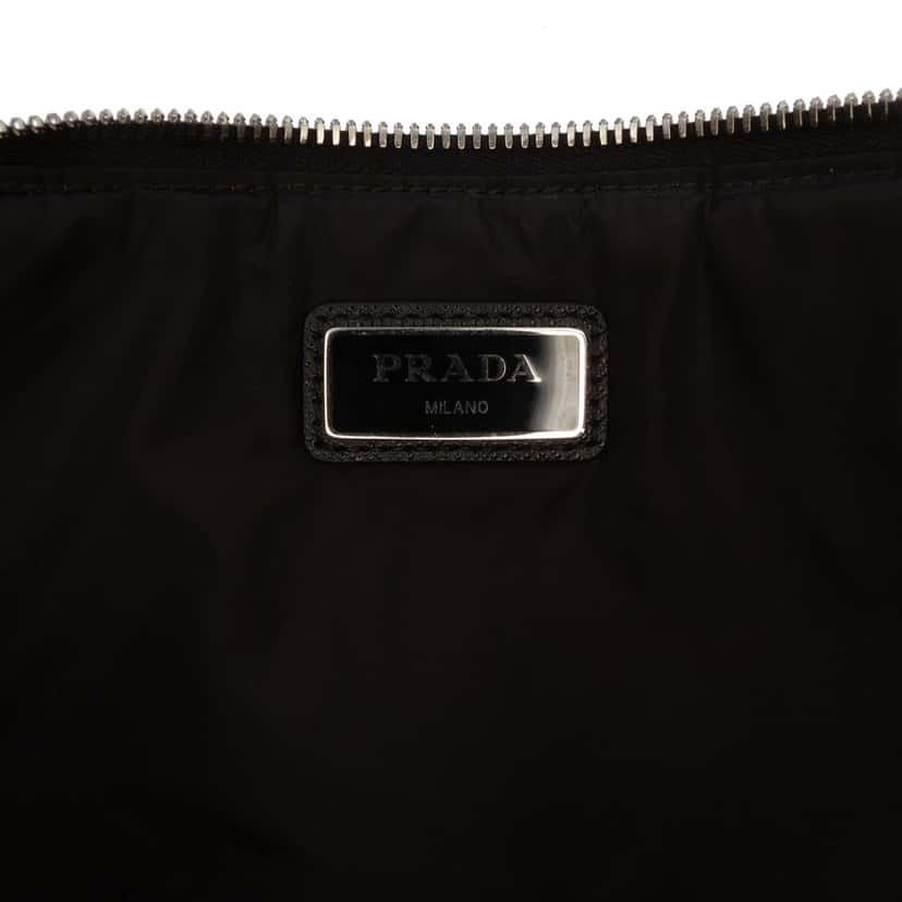 Prada Tessuto Padded Zip Clutch Pink Very good condition - Box View