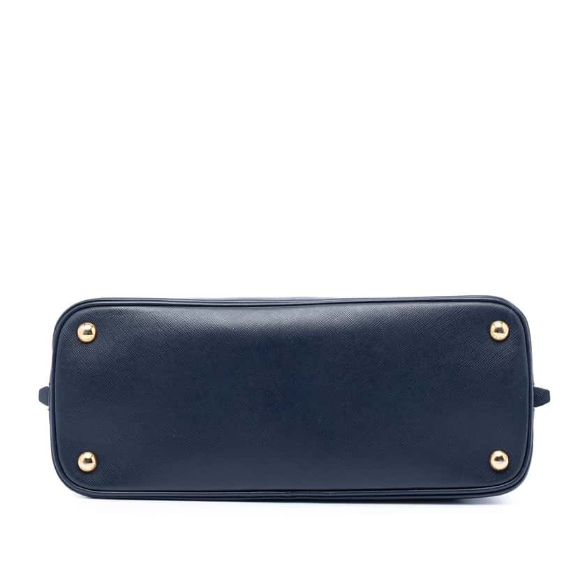 Prada Medium Saffiano Lux Promenade Satchel Blue Leather Very good condition - Inside View