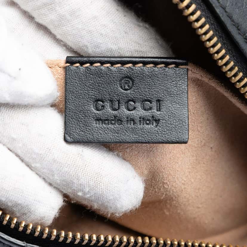 Gucci Mini GG Marmont Matelasse Leather Crossbody Black Leather Very good condition - Box View