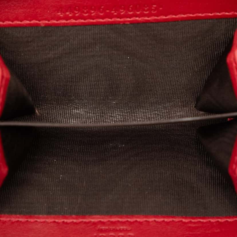 Gucci Microguccissima Zip Around Coin Purse Red Leather Very good condition - Model View