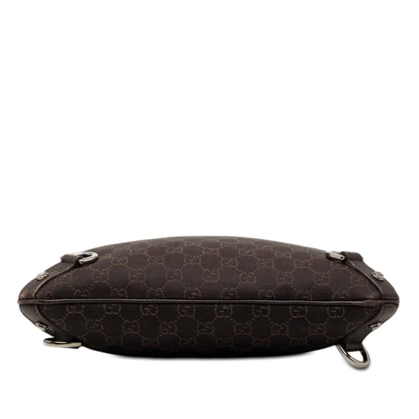 Gucci GG Denim Abbey D Ring Crossbody Brown Very good condition - Inside View