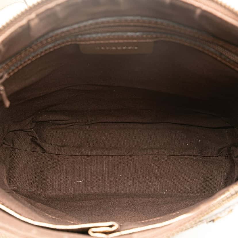 Burberry Nova Check Canvas Crossbody Beige Very good condition - Model View