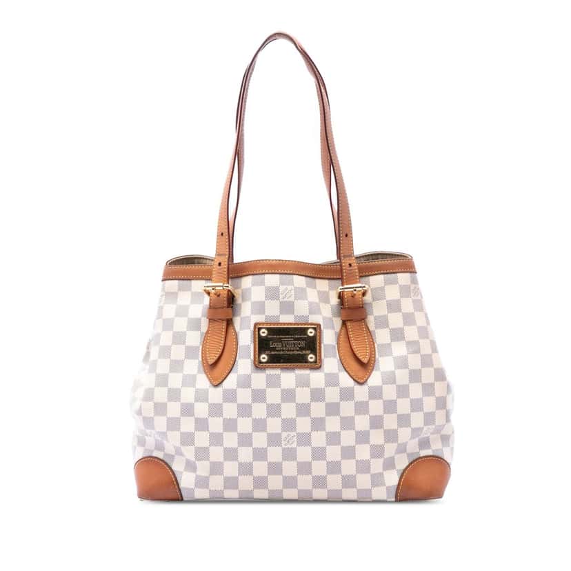 Louis Vuitton Damier Azur Hampstead MM White Very good condition - Front View