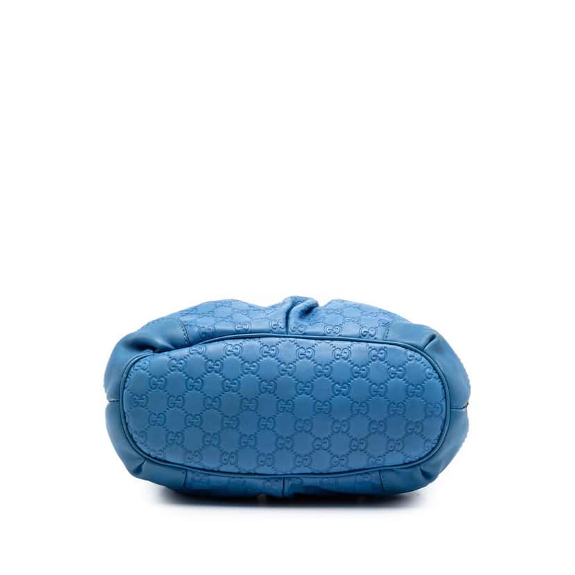 Gucci Guccissima Sukey Satchel Blue Leather Very good condition - Inside View