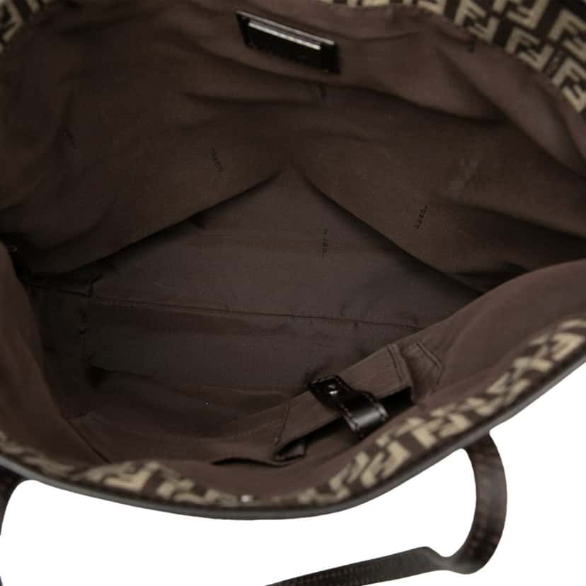 Fendi Zucchino Canvas Tote Brown Very good condition - Model View