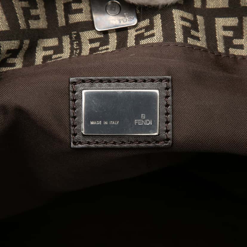 Fendi Zucchino Canvas Tote Brown Very good condition - Box View