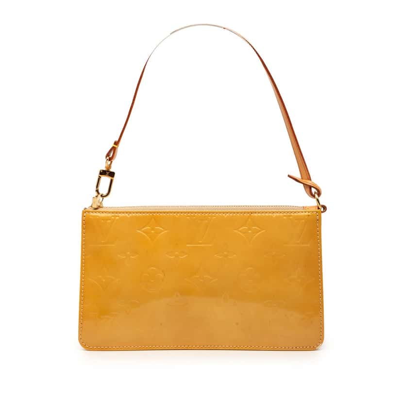 Louis Vuitton Monogram Vernis Pochette Lexington Yellow Leather Very good condition - Front View