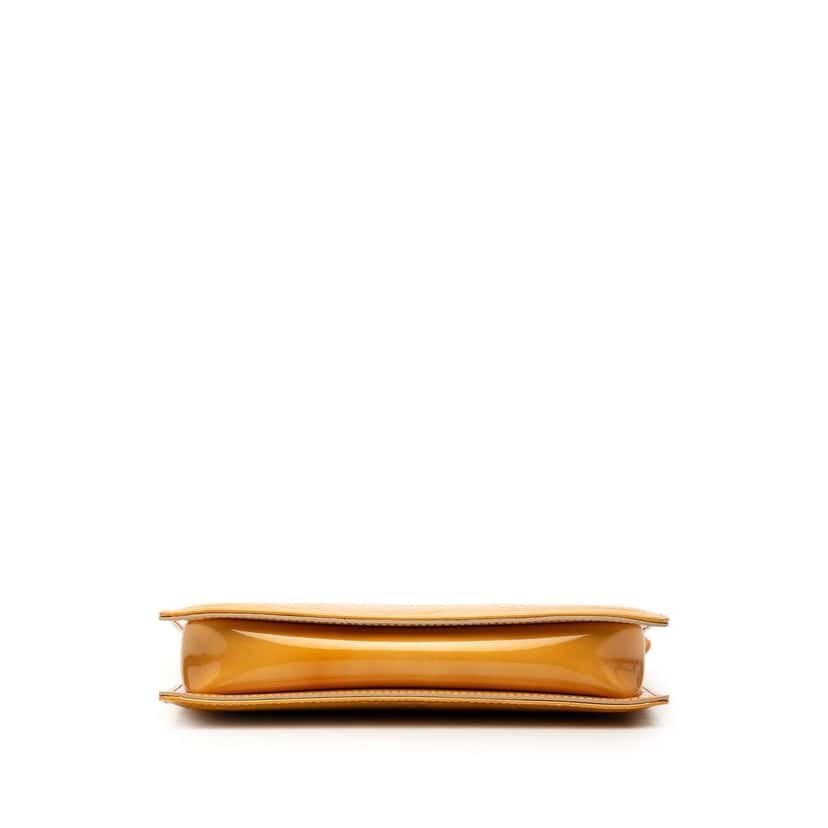 Louis Vuitton Monogram Vernis Pochette Lexington Yellow Leather Very good condition - Inside View