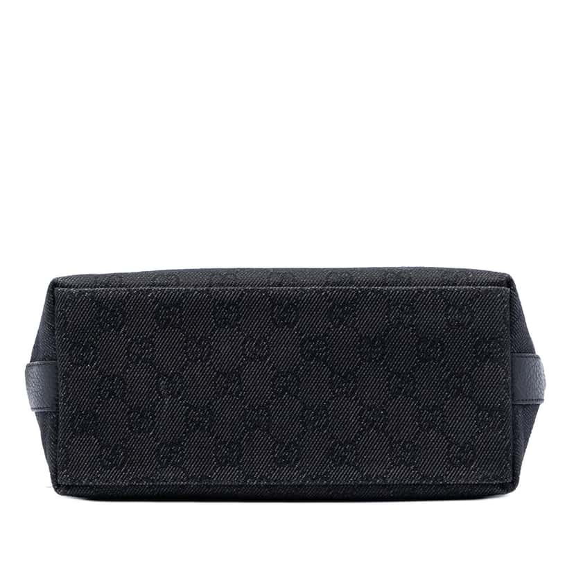 Gucci GG Denim Shoulder Bag Black Very good condition - Inside View