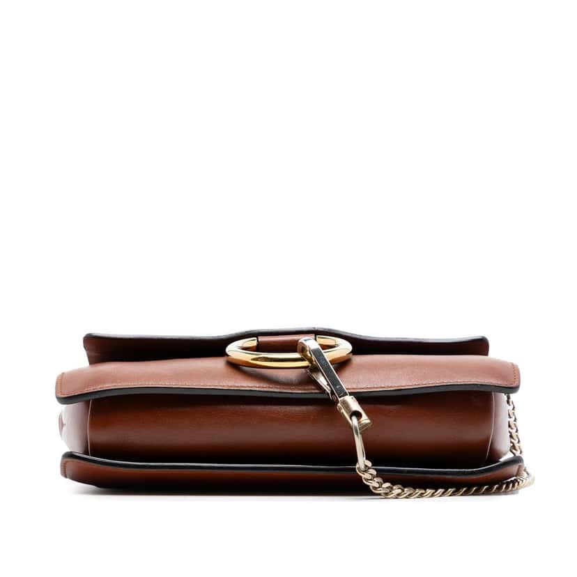 Chloé Small Suede and Calfskin Faye Crossbody Brown Leather Very good condition - Inside View