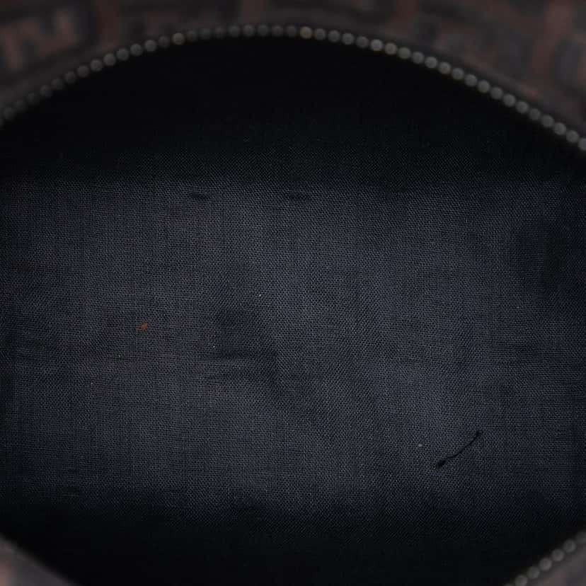 Fendi Mini Zucchino Canvas Handbag Brown Very good condition - Model View