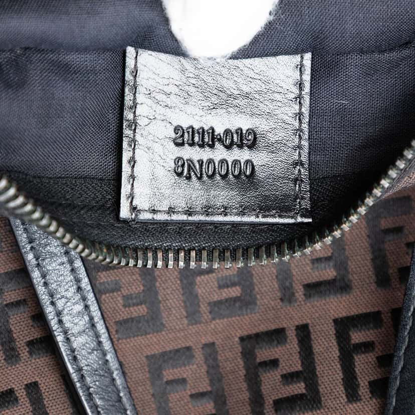 Fendi Mini Zucchino Canvas Handbag Brown Very good condition - Box View