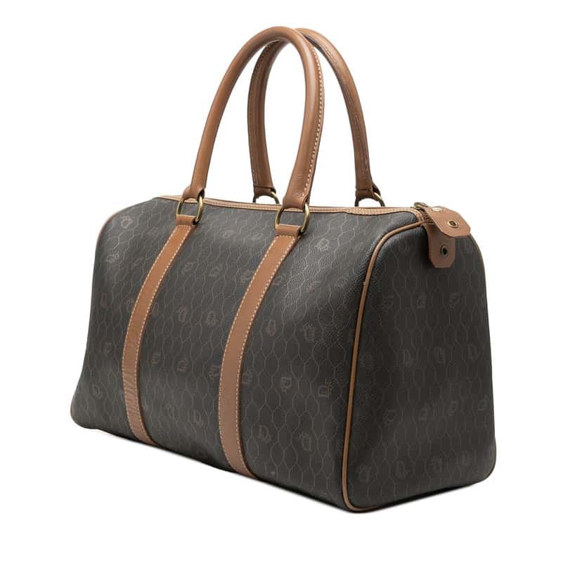 Dior Honeycomb Coated Canvas Boston Bag Black Good condition - Back View