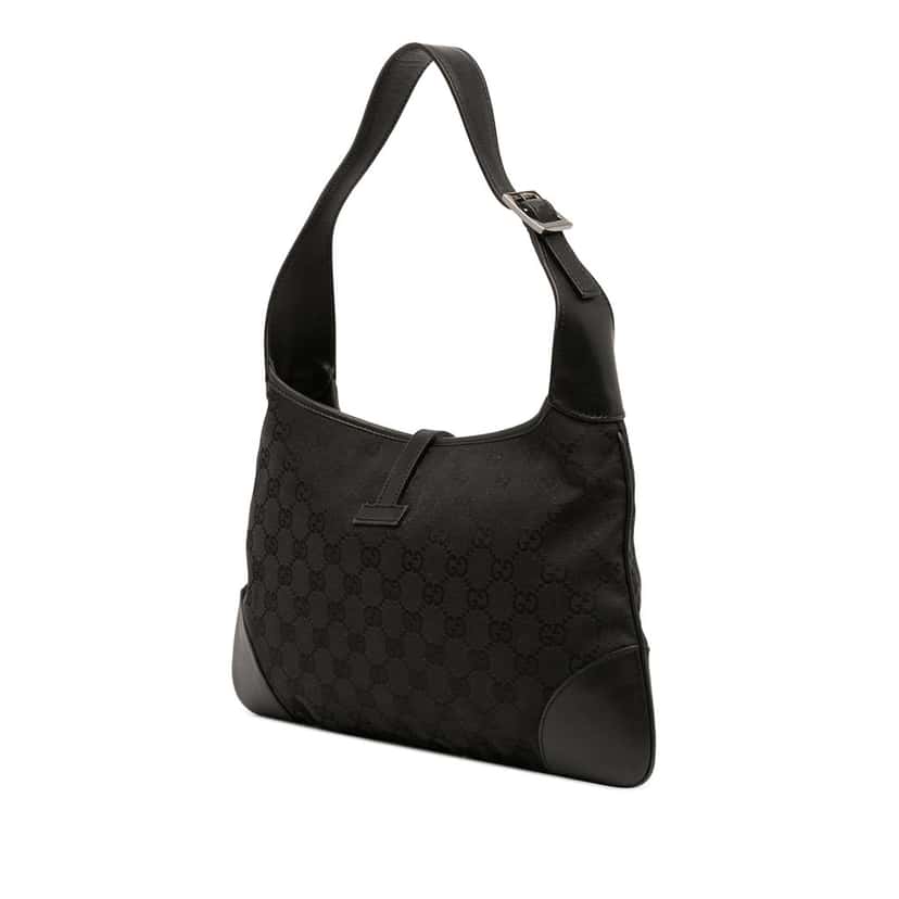 Gucci GG Canvas Jackie Hobo Black Good condition - Back View