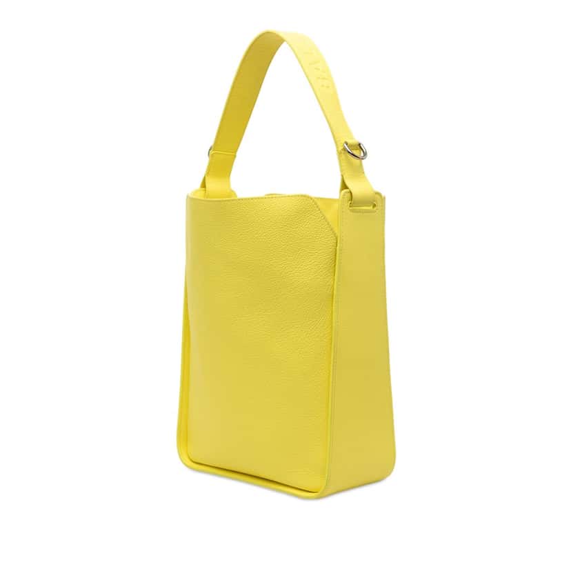 Balenciaga Small Pebbled Calfskin Tool 2.0 North South Tote Yellow Leather Very good condition - Back View
