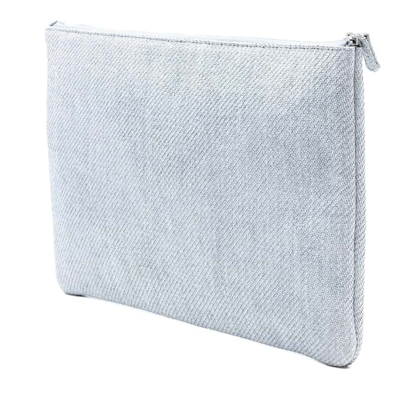 Chanel Large Canvas Deauville O Case Blue Very good condition - Back View