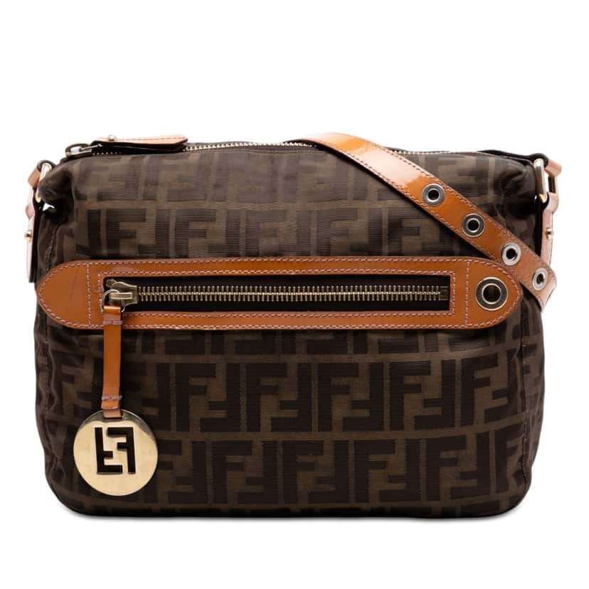 Fendi Zucca Canvas Crossbody Brown Very good condition - Front View
