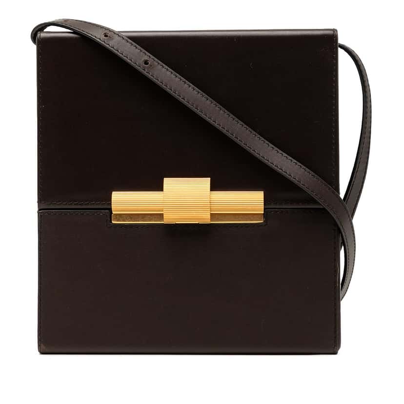 Bottega Veneta Calfskin Daisey Crossbody Brown Leather Very good condition - Front View