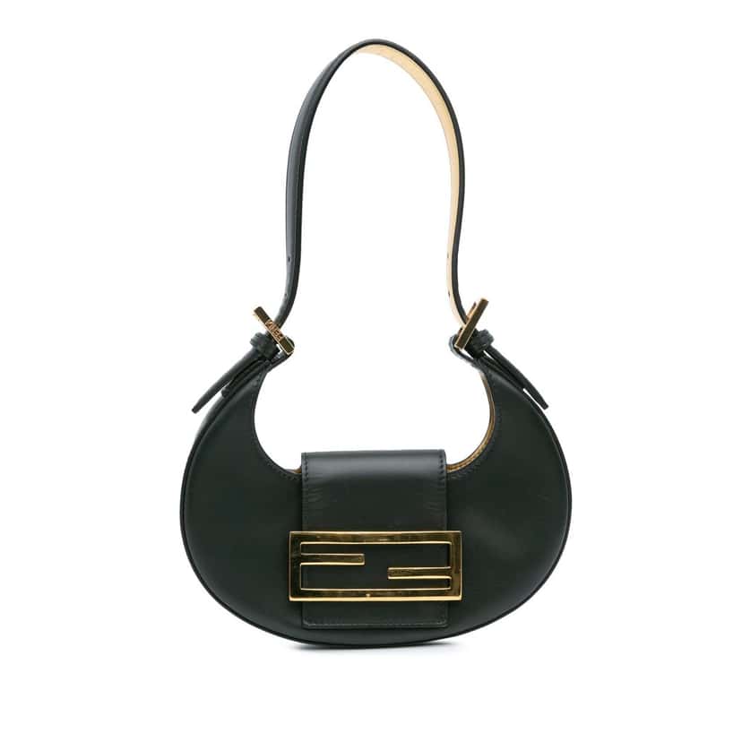 Fendi Mini Leather Cookie Hobo Black Leather Very good condition - Front View