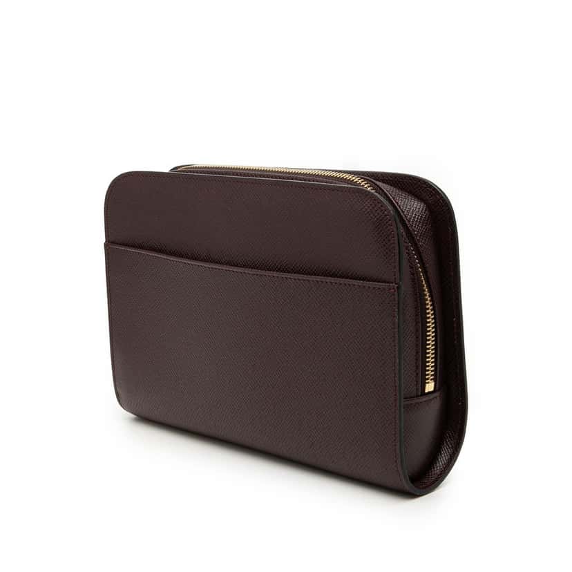 Louis Vuitton Taiga Pochette Baikal Red Leather Very good condition - Back View