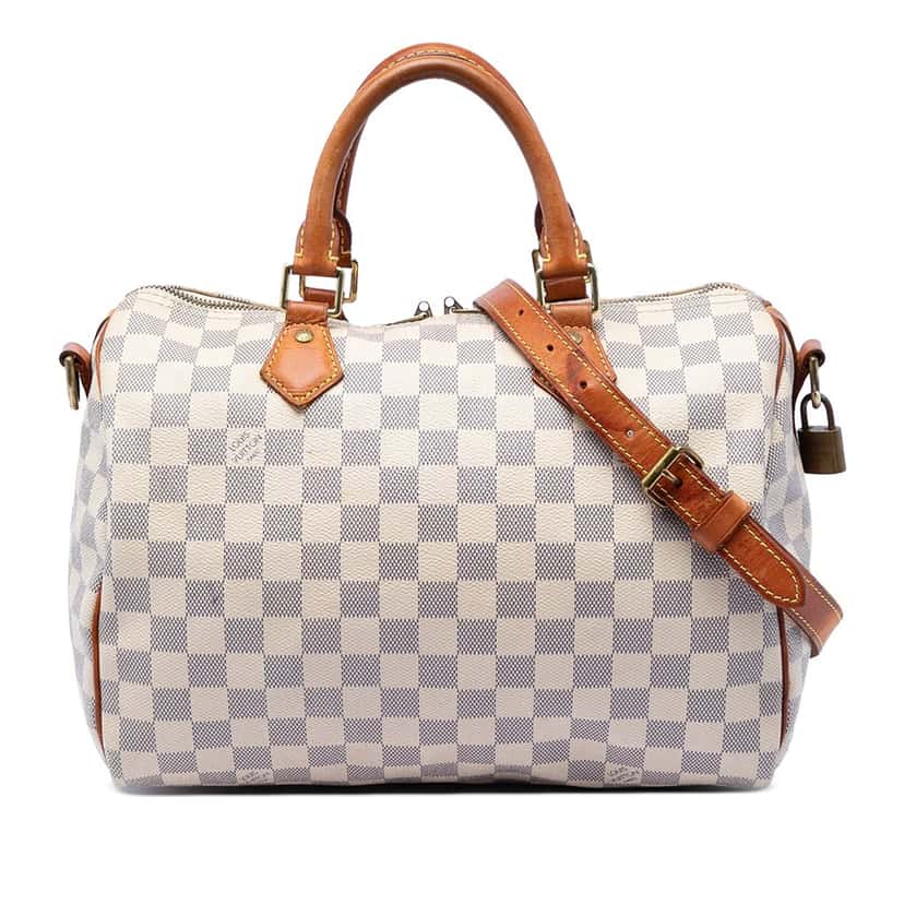 Louis Vuitton Damier Azur Speedy Bandouliere 30 White Very good condition - Front View