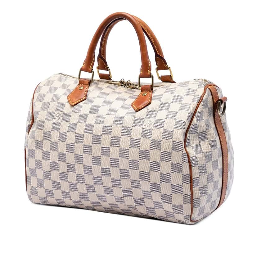 Louis Vuitton Damier Azur Speedy Bandouliere 30 White Very good condition - Back View