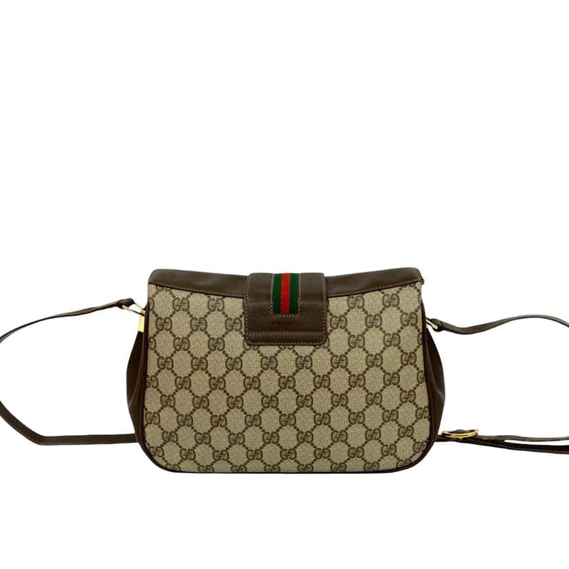 Gucci GG Supreme Web Crossbody Beige Very good condition - Back View