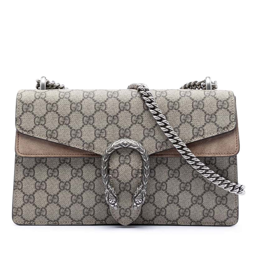 Gucci Medium GG Supreme Dionysus Shoulder Bag Beige Very good condition - Front View