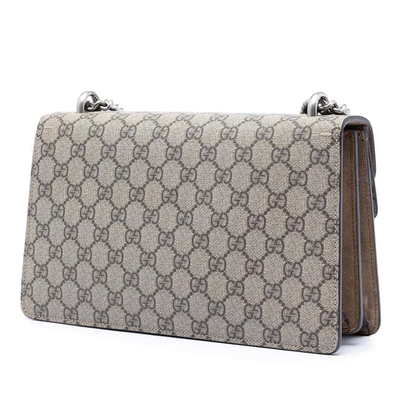 Gucci Medium GG Supreme Dionysus Shoulder Bag Beige Very good condition - Back View