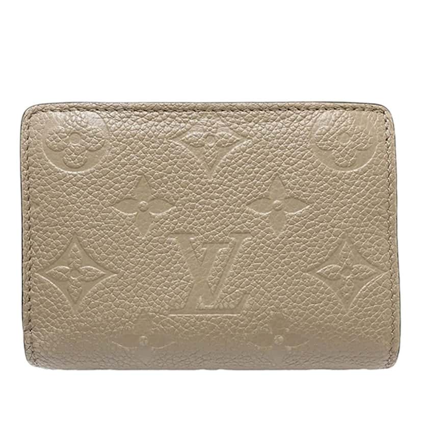Louis Vuitton Monogram Empreinte Clea Wallet Beige Leather Very good condition - Front View