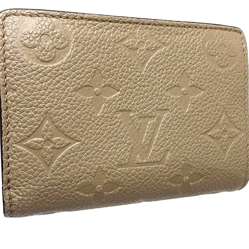 Louis Vuitton Monogram Empreinte Clea Wallet Beige Leather Very good condition - Back View