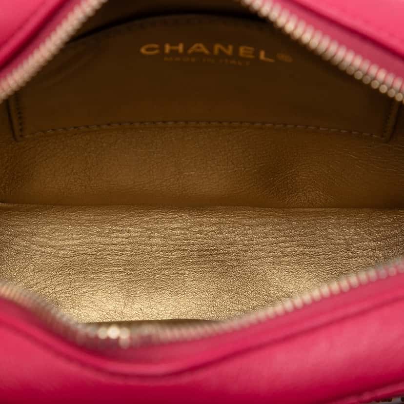 Chanel Lambskin Coco Midnight Camera Bag Pink Leather Very good condition - Model View