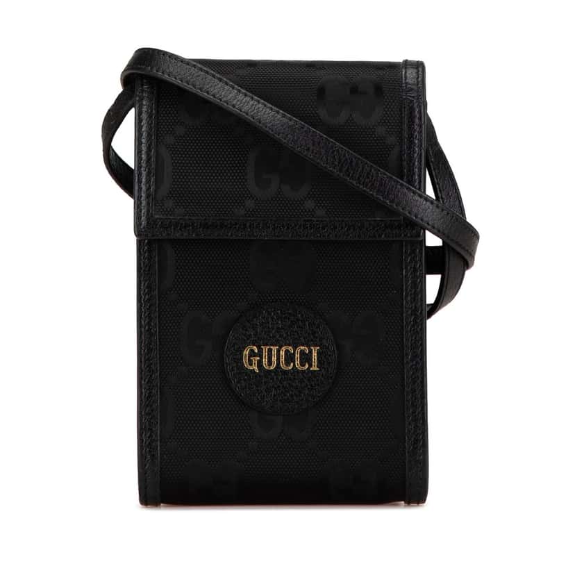 Gucci Off The Grid Mini GG Econyl Crossbody Black Very good condition - Front View