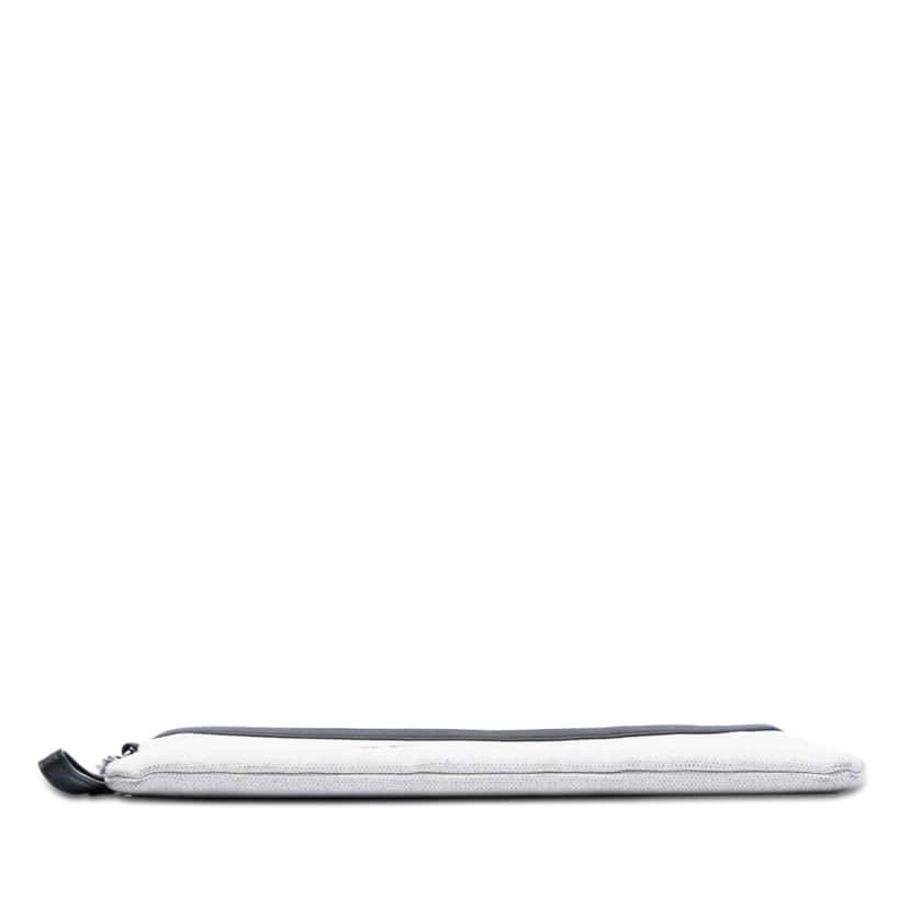 Saint Laurent Canvas Rive Gauche Wristlet Clutch White Very good condition - Inside View