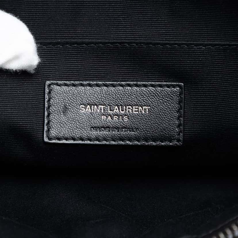 Saint Laurent Canvas Rive Gauche Wristlet Clutch White Very good condition - Box View