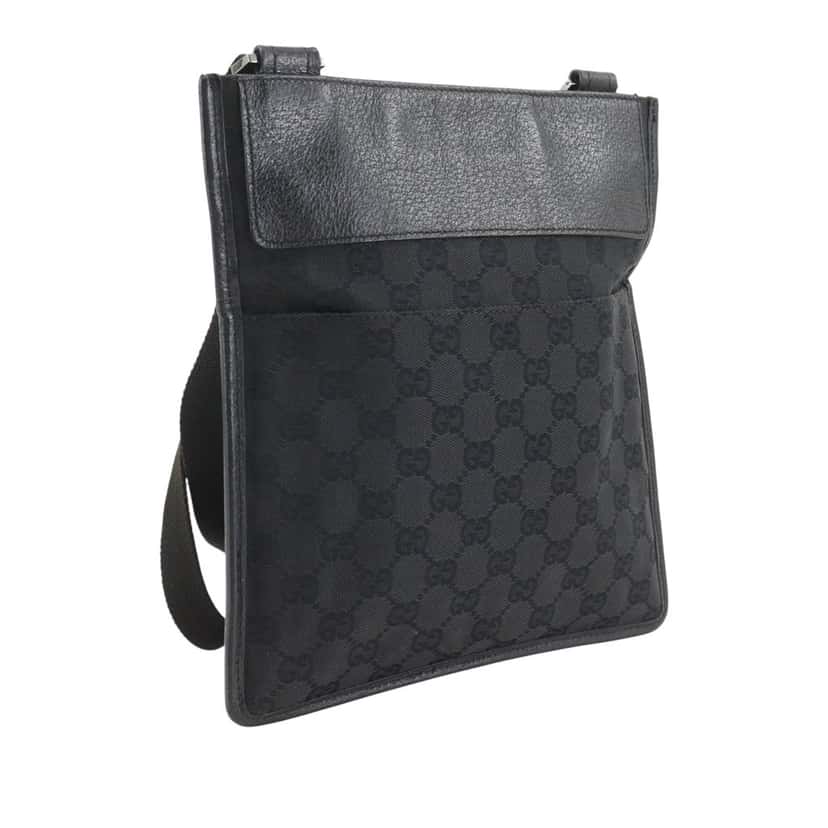 Gucci GG Canvas Crossbody Black Very good condition - Back View
