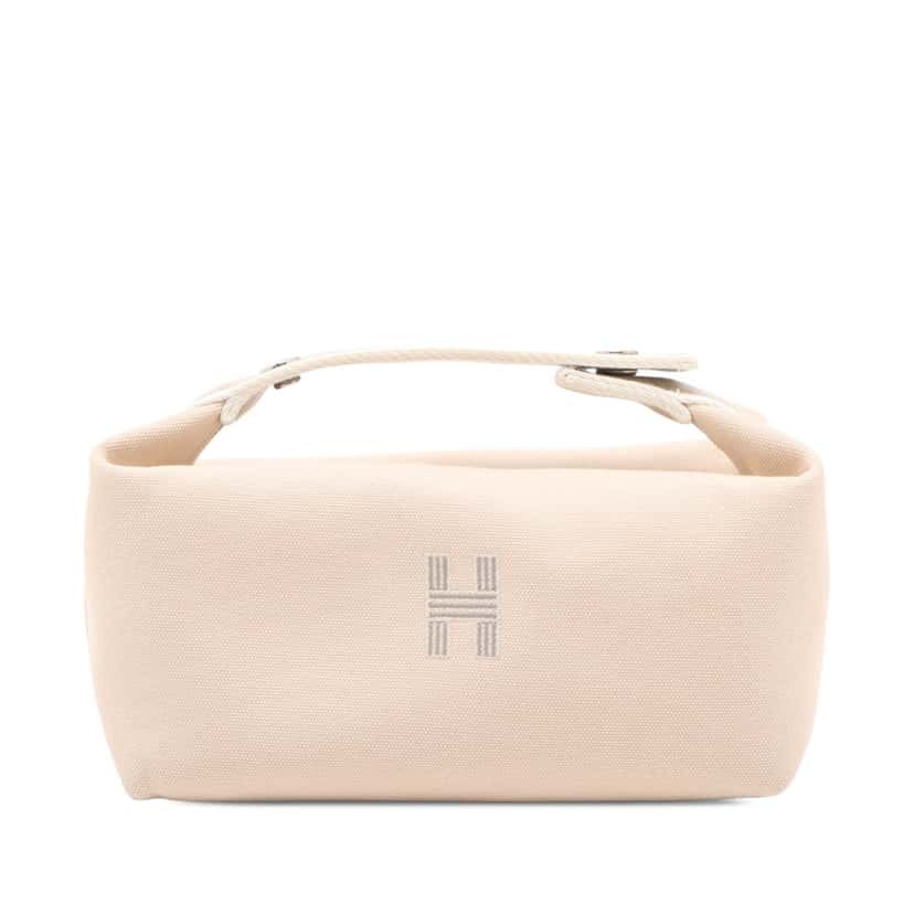 Hermès Small Toile Bride A Brac Case Beige Very good condition - Front View