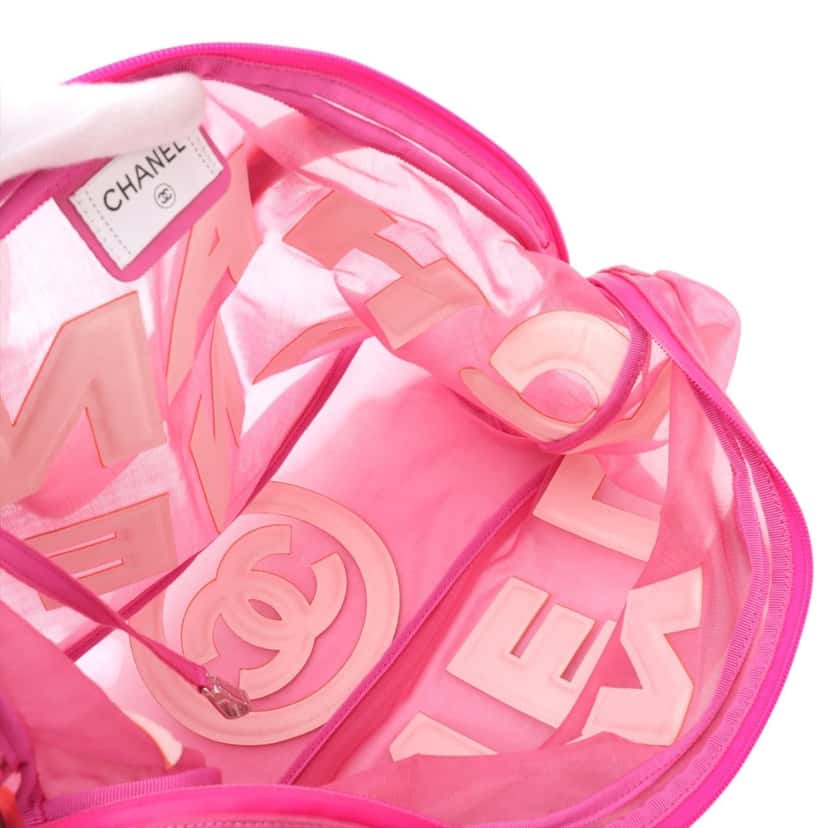 Chanel Mesh Logo Satchel Pink Very good condition - Model View