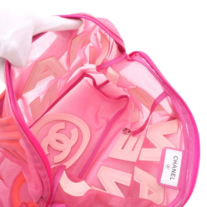 Chanel Mesh Logo Satchel Pink Very good condition - Box View