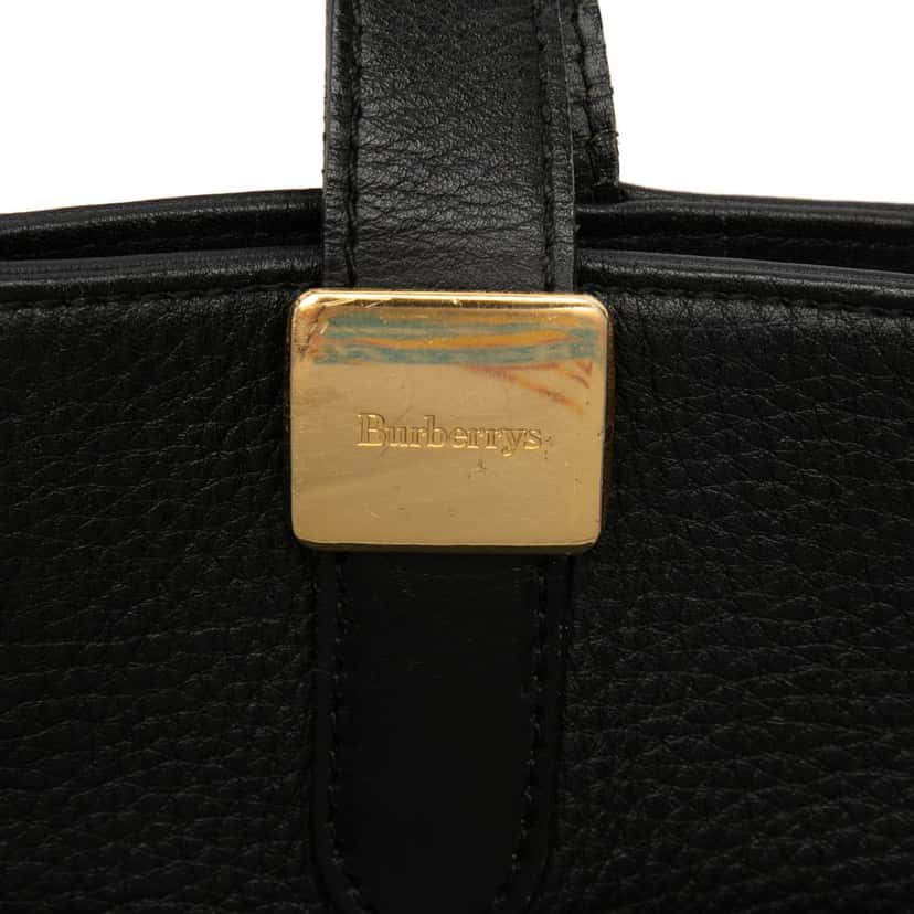 Burberry Leather Tote Black Leather Very good condition - Box View