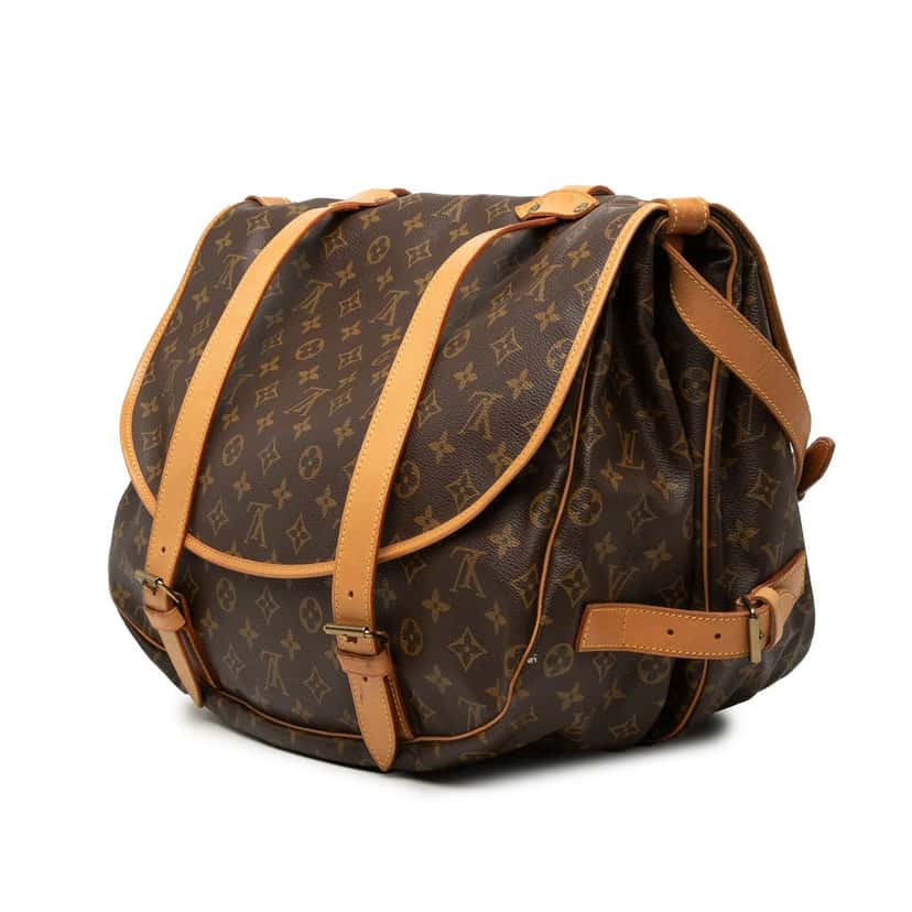 Louis Vuitton Monogram Saumur 43 Brown Good condition - Back View