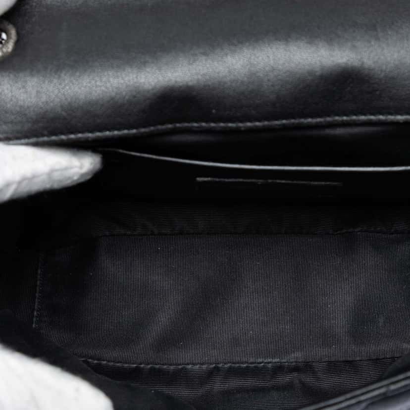 Saint Laurent Medium Sheepskin Triquilt Monogram College Bag Black Leather Very good condition - Model View